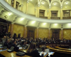 5. februar 2013. Učesnici na predstavljanju regionalne studije o ulozi parlamenata i vlada u promovisanju ekonomskog rasta u zemljama Zapadnog Balkana